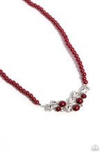 Load image into Gallery viewer, Paparazzi “Pampered Pearls” Red Necklace Earring Set - Paparazzi Accessories