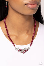 Load image into Gallery viewer, Paparazzi “Pampered Pearls” Red Necklace Earring Set - Paparazzi Accessories