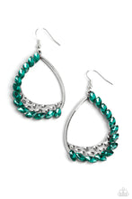 Load image into Gallery viewer, “Looking Sharp” Green Dangle Earrings - Paparazzi Accessories