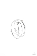 Load image into Gallery viewer, Paparazzi “Theater HOOP” White Hoop Earrings - Paparazzi Accessories