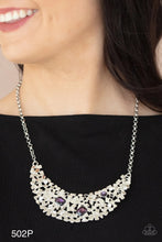 Load image into Gallery viewer, Paparazzi “Fabulously Fragmented” Purple Necklace Earring Set - Paparazzi Accessories