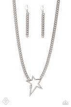 Load image into Gallery viewer, Paparazzi “Playful Popstar” Silver Necklace Earring Set - Paparazzi Accessories