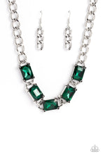 Load image into Gallery viewer, Paparazzi “Radiating Review” Green Necklace Earring Set - Paparazzi Accessories