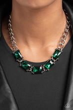 Load image into Gallery viewer, Paparazzi “Radiating Review” Green Necklace Earring Set - Paparazzi Accessories