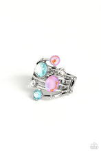 Load image into Gallery viewer, Paparazzi “Timeless Trickle” Blue Stretch Ring - Paparazzi Accessories