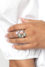 Load image into Gallery viewer, Paparazzi “Timeless Trickle” Blue Stretch Ring - Paparazzi Accessories