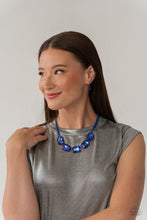 Load image into Gallery viewer, Paparazzi Life of the Party “Emerald City Couture” Blue Necklace Earring Set - Paparazzi Accessories