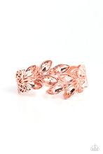 Load image into Gallery viewer, Paparazzi “Luminous Laurels” Copper Hinge Bracelet
