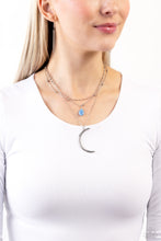 Load image into Gallery viewer, Paparazzi “Lunar Landslide” Blue Necklace Earring Set - Paparazzi Accessories