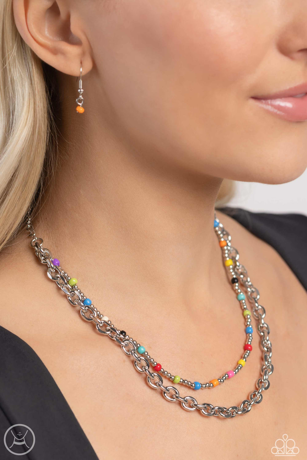 Paparazzi “A Pop of Color” Multi Necklace Earring Set