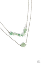Load image into Gallery viewer, Paparazzi “Chiseled Caliber” Green Necklace Earring Set - Paparazzi Accessories