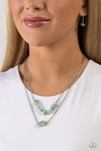 Load image into Gallery viewer, Paparazzi “Chiseled Caliber” Green Necklace Earring Set - Paparazzi Accessories