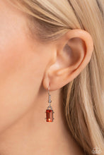Load image into Gallery viewer, Paparazzi “Elite Emeralds” Orange Necklace Earring Set
