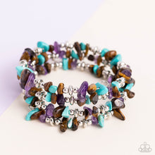 Load image into Gallery viewer, Paparazzi “Stacking Stones” Brown Coil Wrap Bracelet
