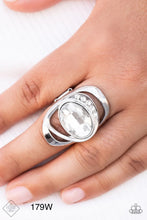 Load image into Gallery viewer, "Mountain View Meadow" White Stretch Ring - Paparazzi Accessories