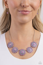 Load image into Gallery viewer, “Floral Fervor” Purple Necklace Earring Set - Paparazzi Accessories
