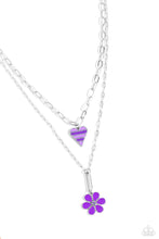Load image into Gallery viewer, Paparazzi “Childhood Charms” Purple Necklace Earring Set
