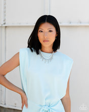 Load image into Gallery viewer, Paparazzi “Lessons in Luxury” White Necklace Earring Set - Paparazzi Accessories