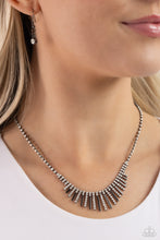 Load image into Gallery viewer, Paparazzi “FLARE to be Different” Black Necklace Earring Set - Paparazzi Accessories