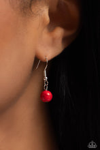 Load image into Gallery viewer, Paparazzi “Growing Garland” Red Necklace Earring Set