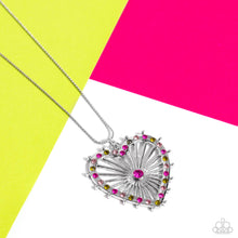 Load image into Gallery viewer, “Flirting Ferris Wheel” Pink Necklace Earring Set - Paparazzi Accessories