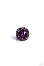 Load image into Gallery viewer, Paparazzi “Glistening Grit” Purple Stretch Ring - Paparazzi Accessories