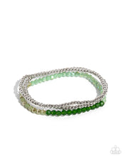 Load image into Gallery viewer, Paparazzi “Backstage Beading” Green Bracelet Set - Paparazzi Accessories