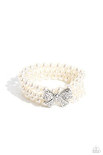 Load image into Gallery viewer, Paparazzi “How Do You Do?” White Stretch Bracelet - Paparazzi Accessories