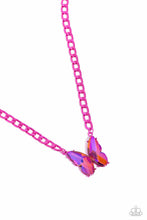 Load image into Gallery viewer, Paparazzi “Fascinating Flyer” Pink Necklace Earring Set - Paparazzi Accessories