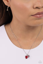 Load image into Gallery viewer, Paparazzi “Devoted Delicacy” Red Necklace Earring Set - Paparazzi Accessories