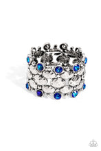 Load image into Gallery viewer, Paparazzi “Hammered Headliner” Blue Stretch Bracelet - Paparazzi Accessories