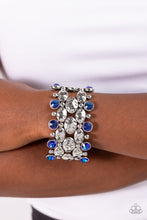 Load image into Gallery viewer, Paparazzi “Hammered Headliner” Blue Stretch Bracelet
