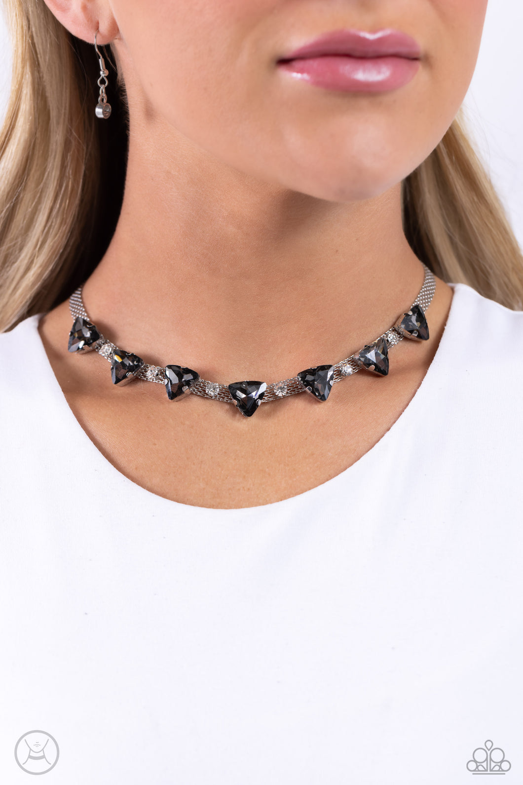 Paparazzi “Strands of Sass” Silver Necklace Earring Set