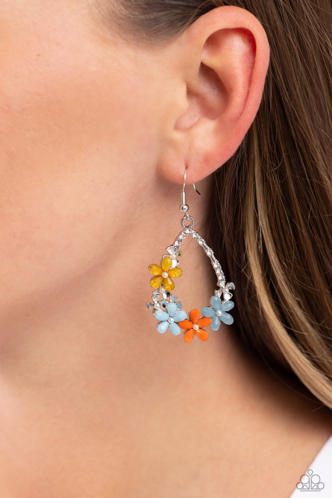 Paparazzi “Boisterous Blooms” Multi Dangle Earrings