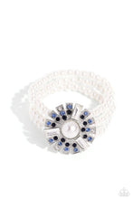 Load image into Gallery viewer, Paparazzi “Gifted Gatsby” Blue Stretch Bracelet
