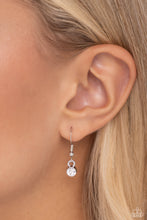 Load image into Gallery viewer, Paparazzi” Your Number One Follower” White Necklace Earring Set