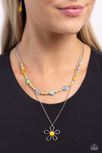 Load image into Gallery viewer, Paparazzi “Traditionally Trendy” Yellow Necklace Earring Set - Paparazzi Accessories