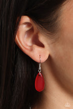 Load image into Gallery viewer, “Dragonfly Decadence” Red Necklace Earring Set - Paparazzi Accessories