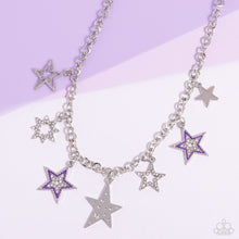 Load image into Gallery viewer, Paparazzi “Starstruck Sentiment” Purple Necklace Earring Set - Paparazzi Accessories