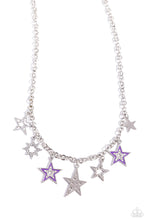 Load image into Gallery viewer, Paparazzi “Starstruck Sentiment” Purple Necklace Earring Set - Paparazzi Accessories
