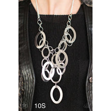 Load image into Gallery viewer, Paparazzi &quot;A Silver Spell&quot; Silver Necklace Earring Set

