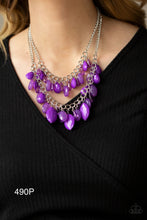 Load image into Gallery viewer, Paparazzi “Midsummer Mixer” Purple Necklace Earring Set - Paparazzi Accessories