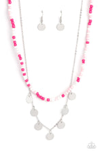 Load image into Gallery viewer, Paparazzi “Comet Candy” Pink Necklace Earring Set - Paparazzi Accessories