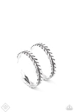 Load image into Gallery viewer, Paparazzi “Flew The Nest” Silver Hoop Earrings - Paparazzi Accessories