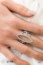 Load image into Gallery viewer, Paparazzi “Icy Intuition” White Stretch Ring - Paparazzi Accessories