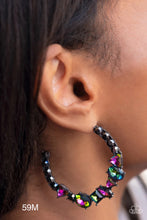 Load image into Gallery viewer, “New Age Nostalgia”  Multi Oil Spill Hoop Earrings - Paparazzi