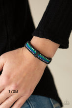 Load image into Gallery viewer, Paparazzi “Forging a Trail” Blue Urban Bracelet
