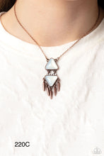 Load image into Gallery viewer, Paparazzi “Under the FRINGE” Copper Necklace Earring Set - Paparazzi Accessories
