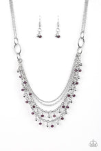 Load image into Gallery viewer, Paparazzi "Financially Fabulous" Purple Necklace Earring Set - Paparazzi Accessories