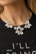 Load image into Gallery viewer, Paparazzi “Galactic Goddess” White Necklace Earring Set - Paparazzi Accessories
